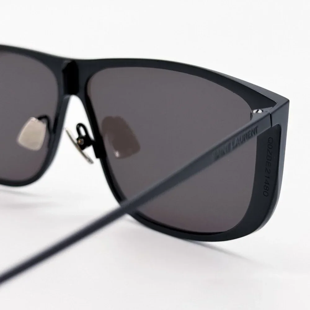 NEW SAINT LAURENT SL605 LUNA 002 SILVER SUNGLASSES SL 605 SHIELD